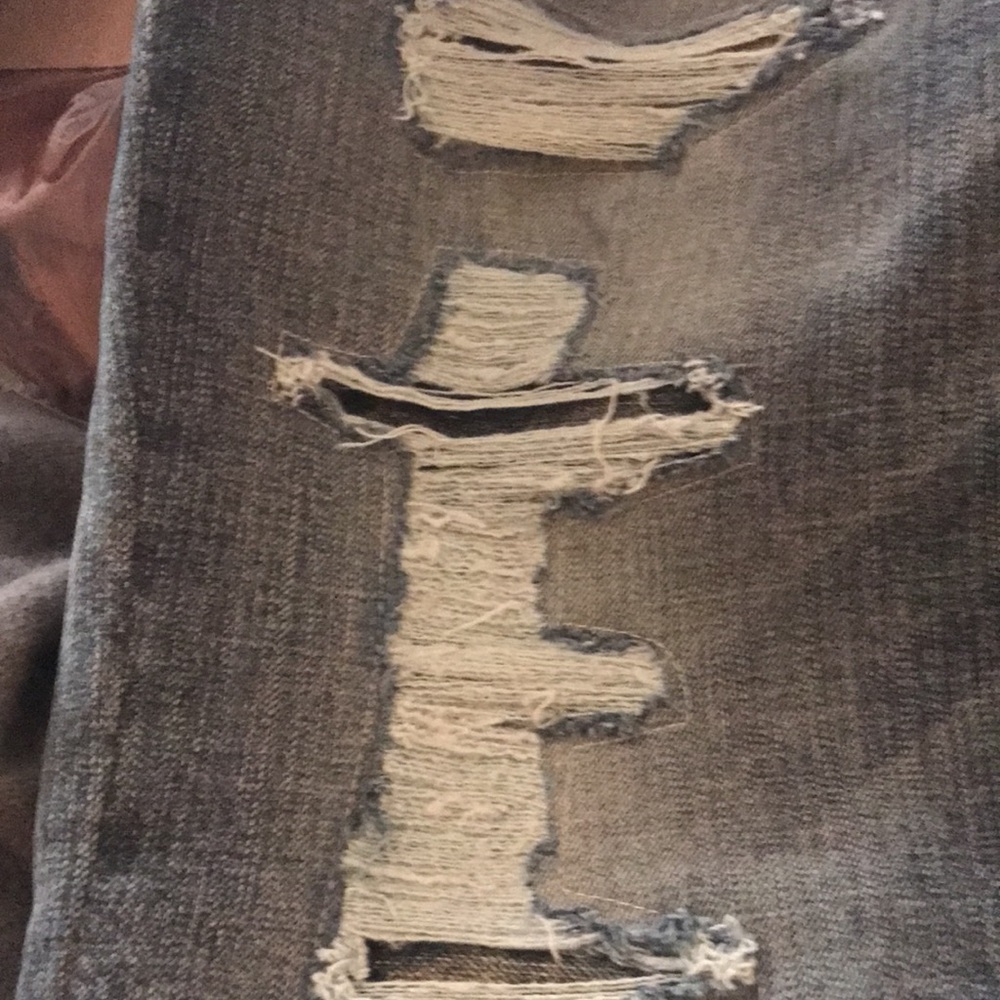 Express Men Ripped Patched Jeans - Picture 4 of 8